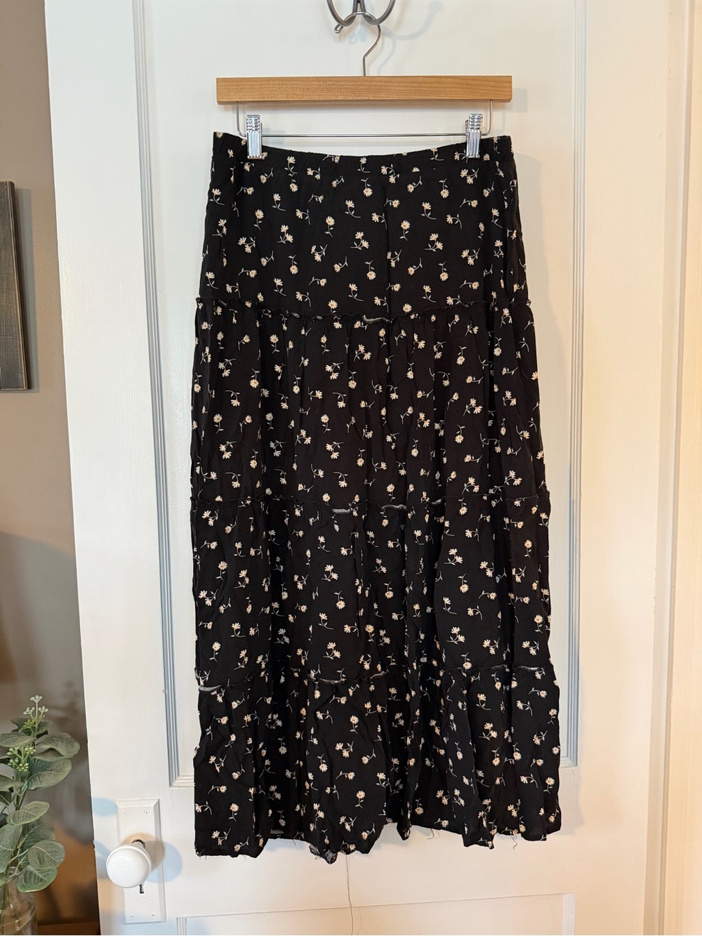 Juniors No Comment Black Floral Maxi Skirt